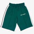 Palm Angels Classic Track Shorts - Dark Green/White