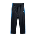 Needles Style Embroidered Butterfly Multi-Stripe Track Pants - Dark Navy/Bright Blue