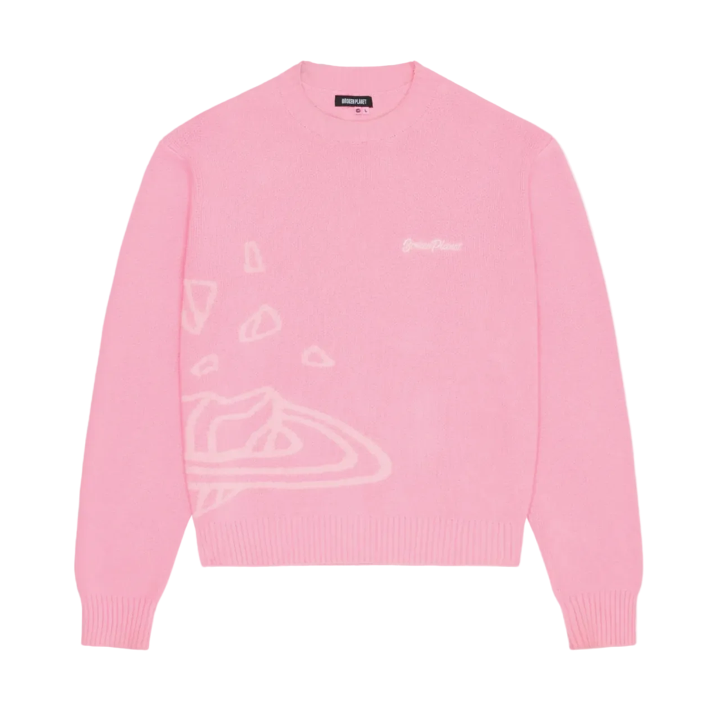 Broken Planet Knit Sweater Candy Pink