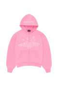 Broken Planet Market Candy Pink Zip Up Hoodie