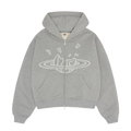 BROKEN PLANET MARKET 'OUTER SPACE' ZIP-UP HOODIE (HEATHER GRAY)